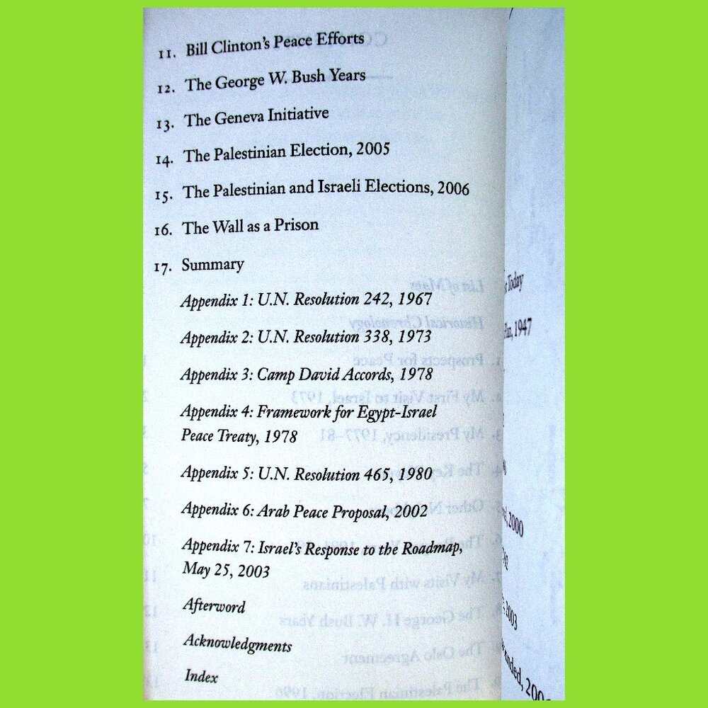 Book - Jimmy Carter's Palestine: Peace Not Apartheid - Picture 13 of 16